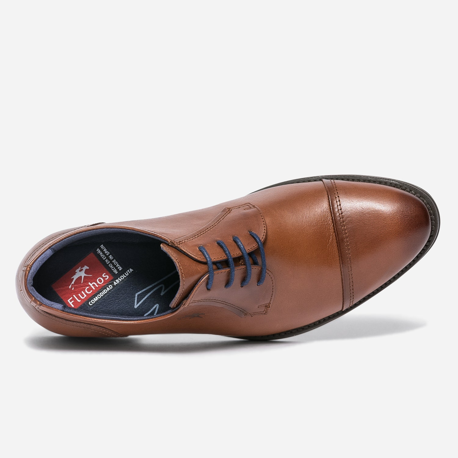 Derby FLUCHOS cognac en cuir