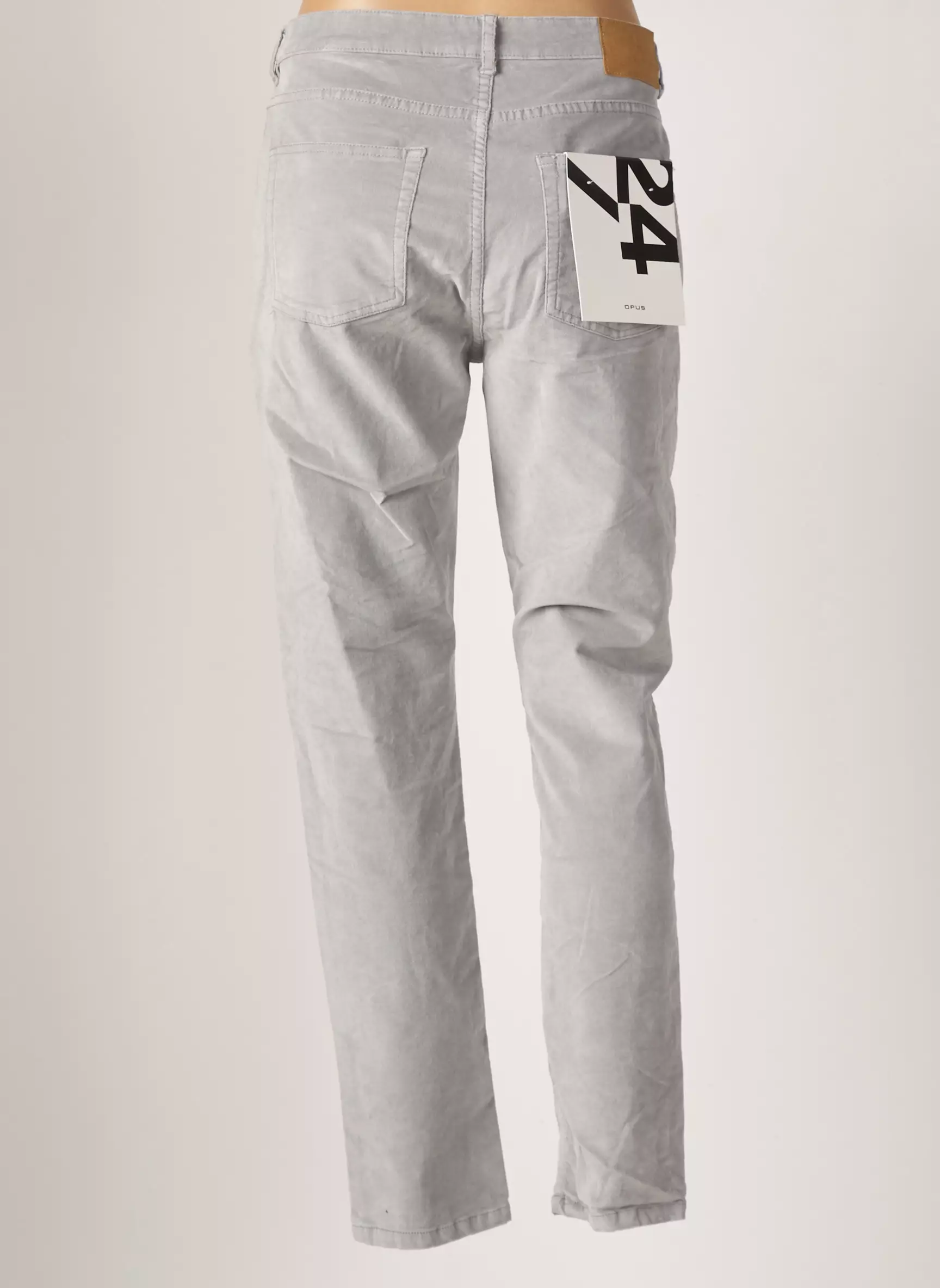 Opus Pantalons Slim Femme couleur gris