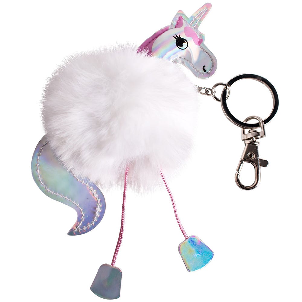 Solida Schlüsselanhänger Puschel Einhorn weiß