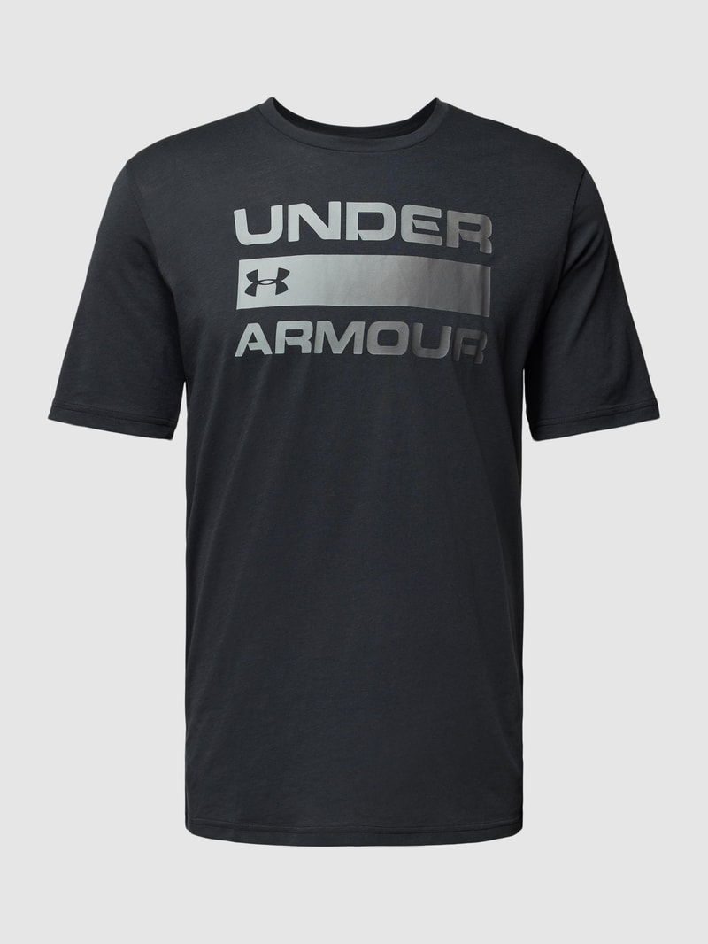 T-Shirt mit Label-Print in schwarz
