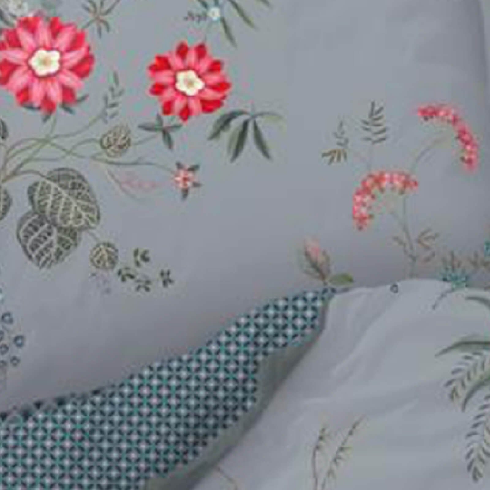 Bettwäsche Fleur Grandeur Blau, PiP Studio, Perkal, 2 teilig, Dahlien, Zweige, Muster