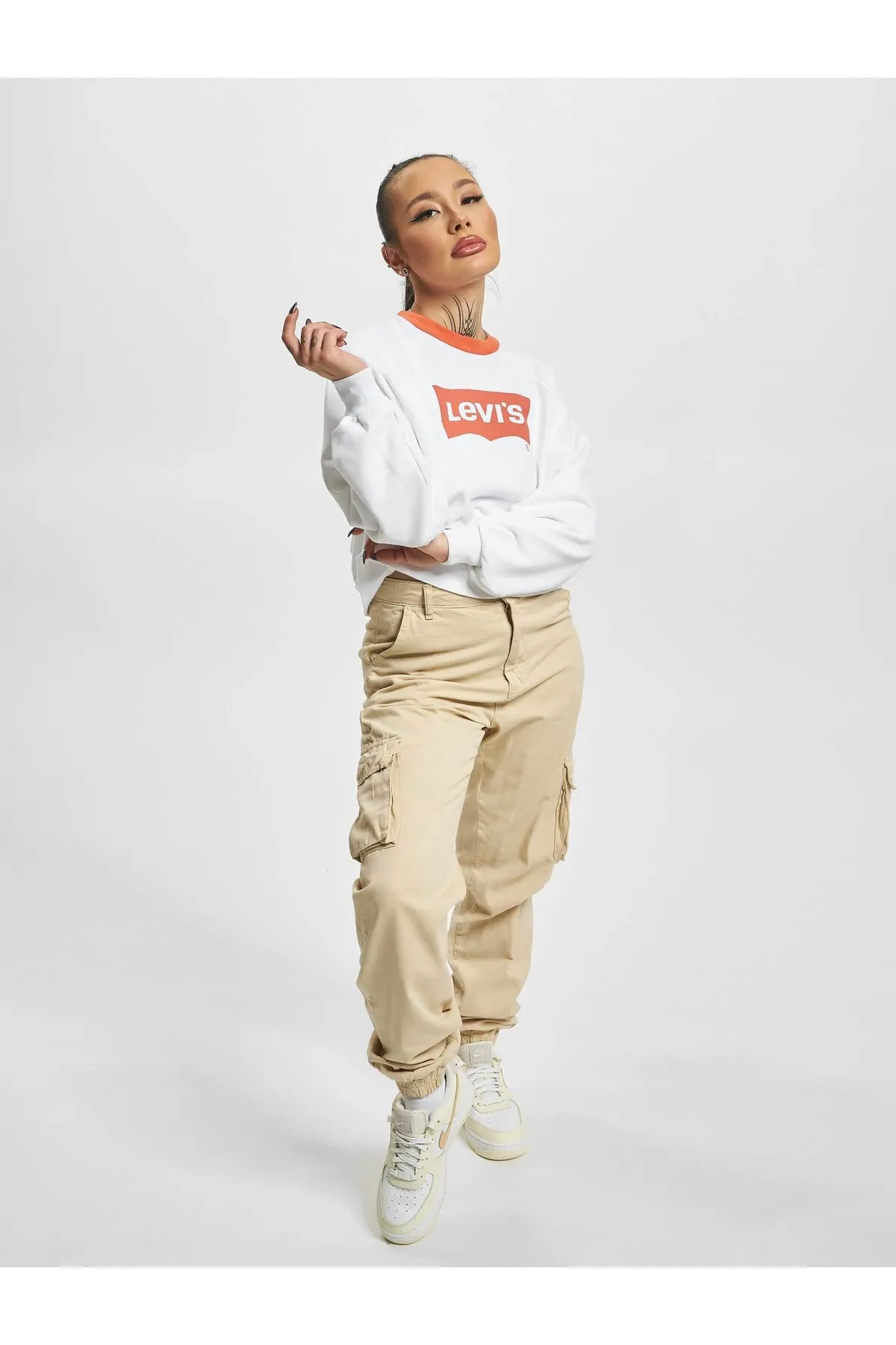 Levi&'s  Damen Levis Stay Loose Tapered Crop Sweater X