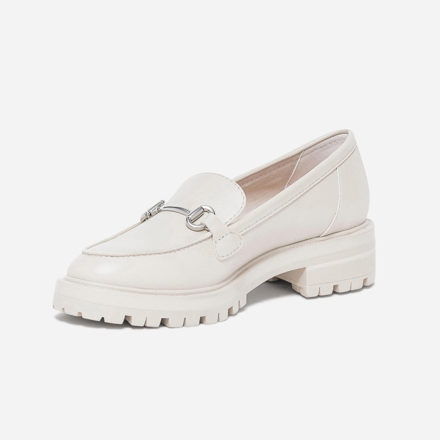 Mocassin TEXTO beige à semelle crantée