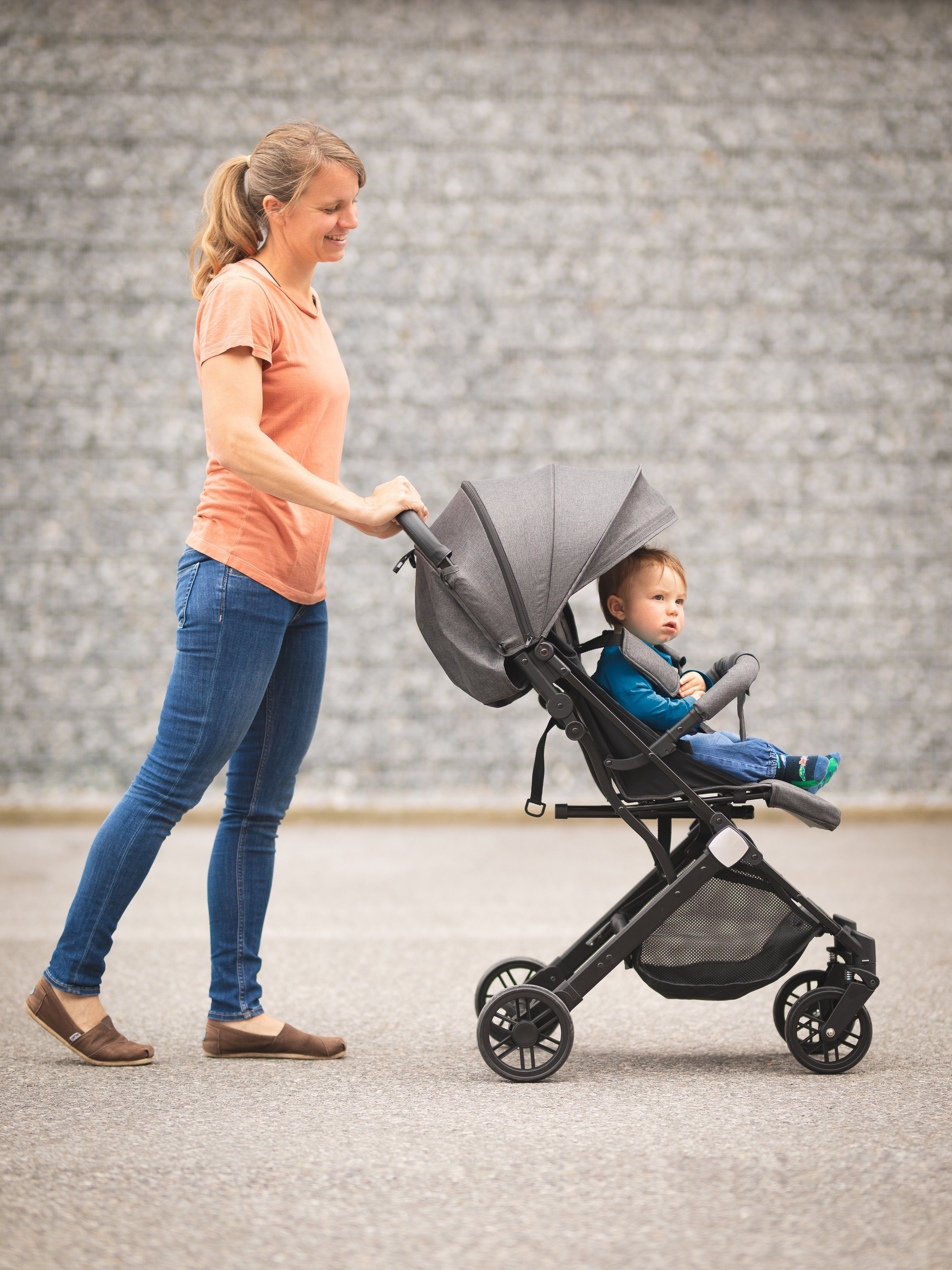 Fillikid Sport-Kinderwagen Styler, hellgrau melange, mit Trolleygriff