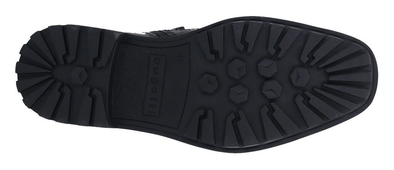 bugatti Schnürstiefelette mit Logoaufnäher an der Zunge