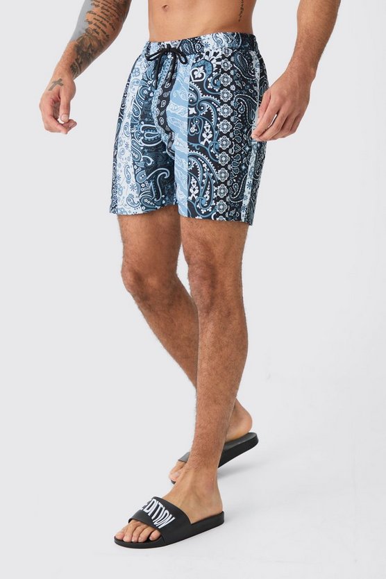 Mittellange Bandana-Badehose