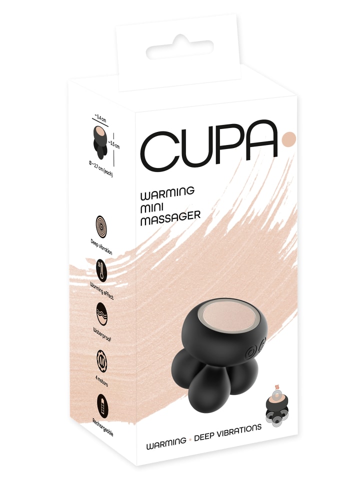 CUPA Auflegevibrator Warming Mini Massager in schwarz günstig kaufen 5,5 cm