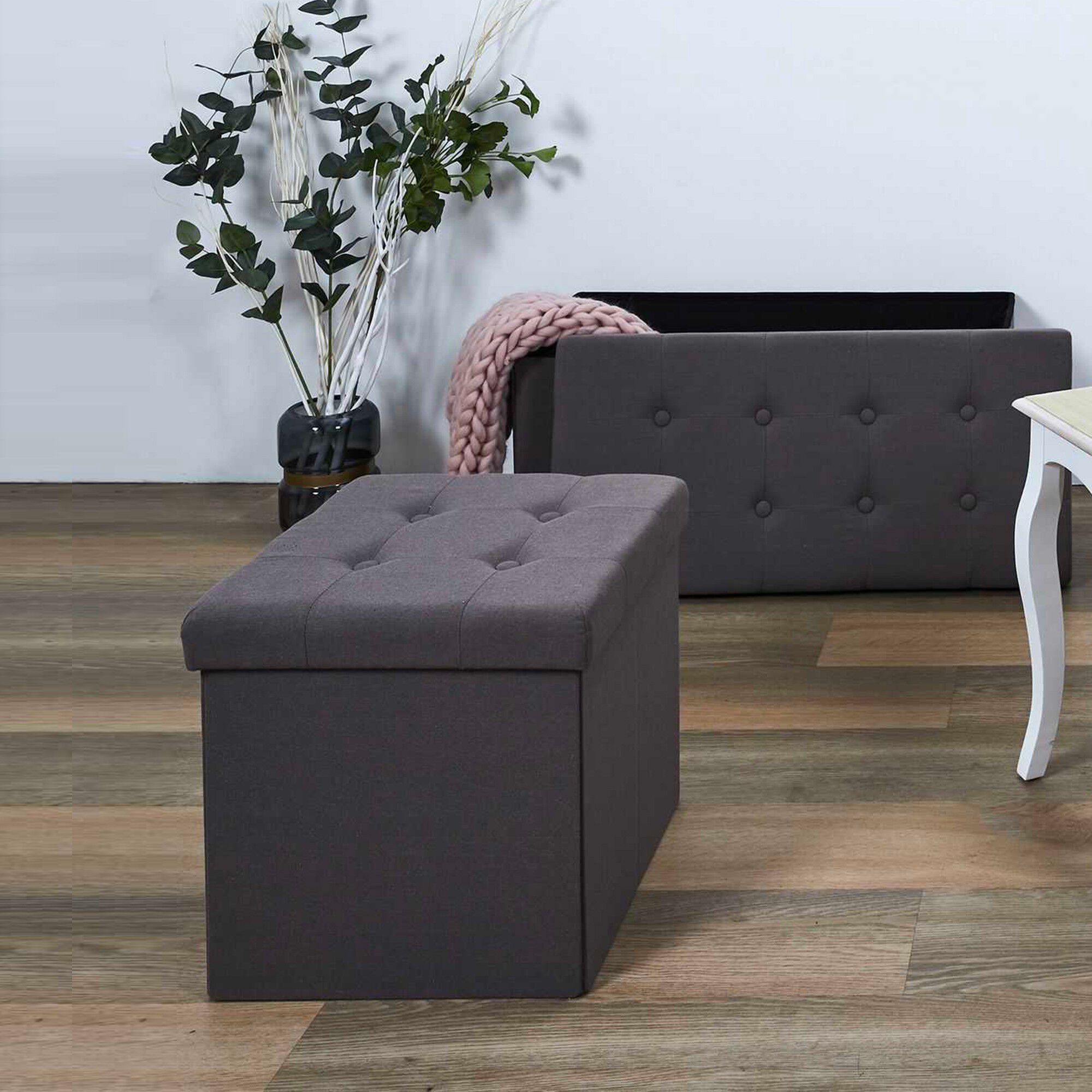 Coffre-pouf pliable – 2 coloris