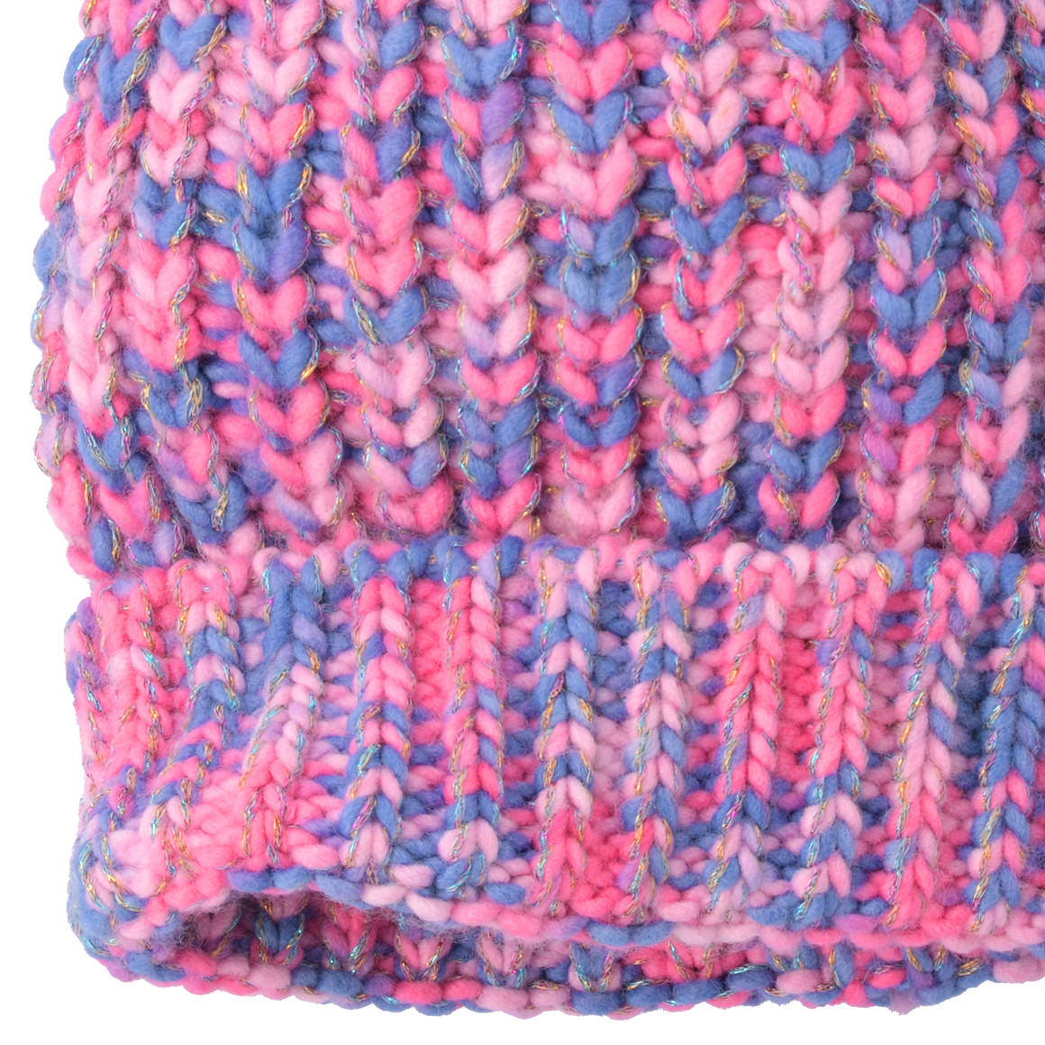 Mädchen Strickmütze mit Pompon