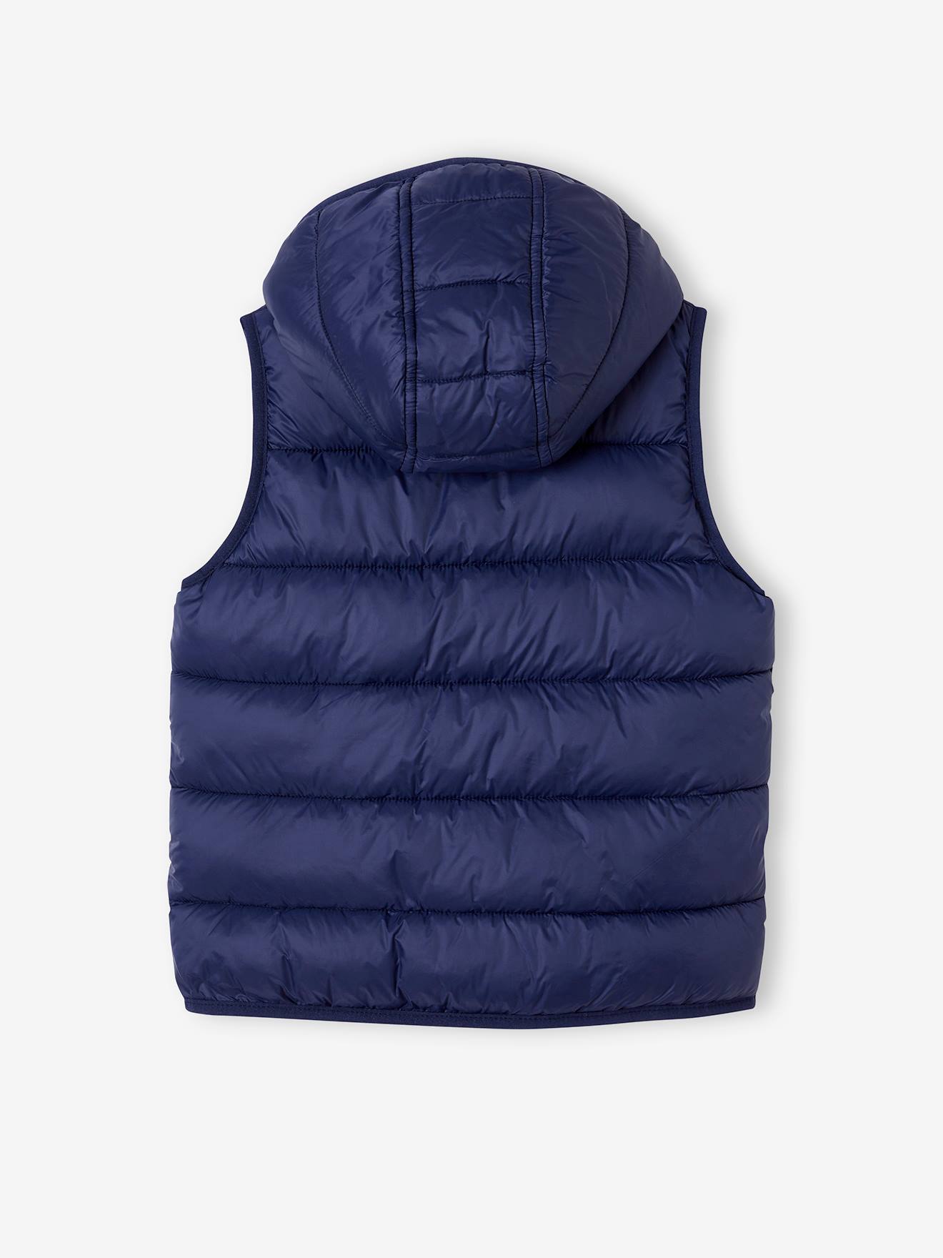 Vertbaudet Jungen Steppweste mit Kapuze & Recyclingmaterial - khaki