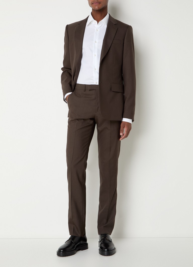 Pantaloni Sandro slim fit din lână virgină, cu buzunare laterale.