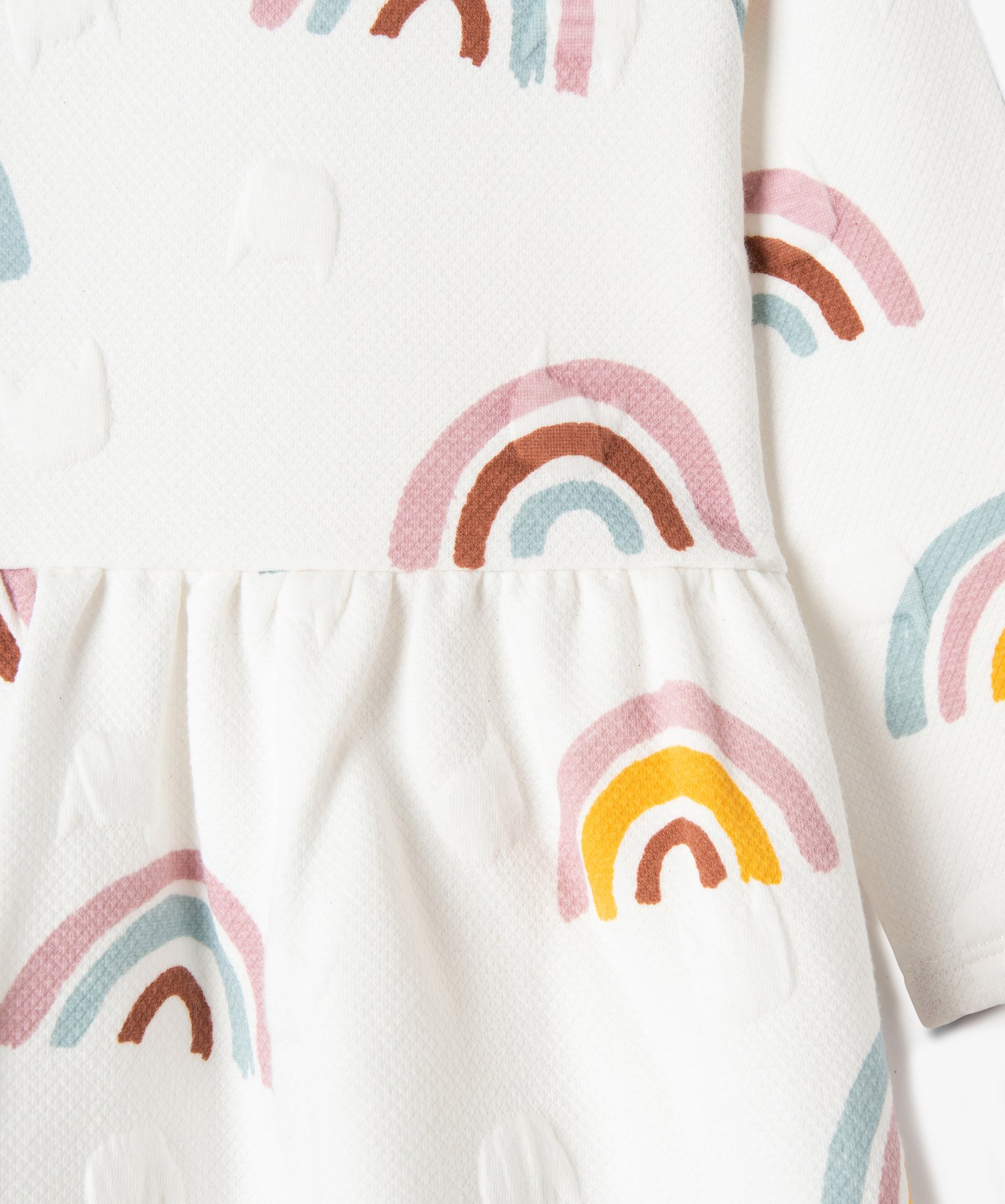 Robe bébé fille en maille à motif chat gaufré multicolore | GEMO