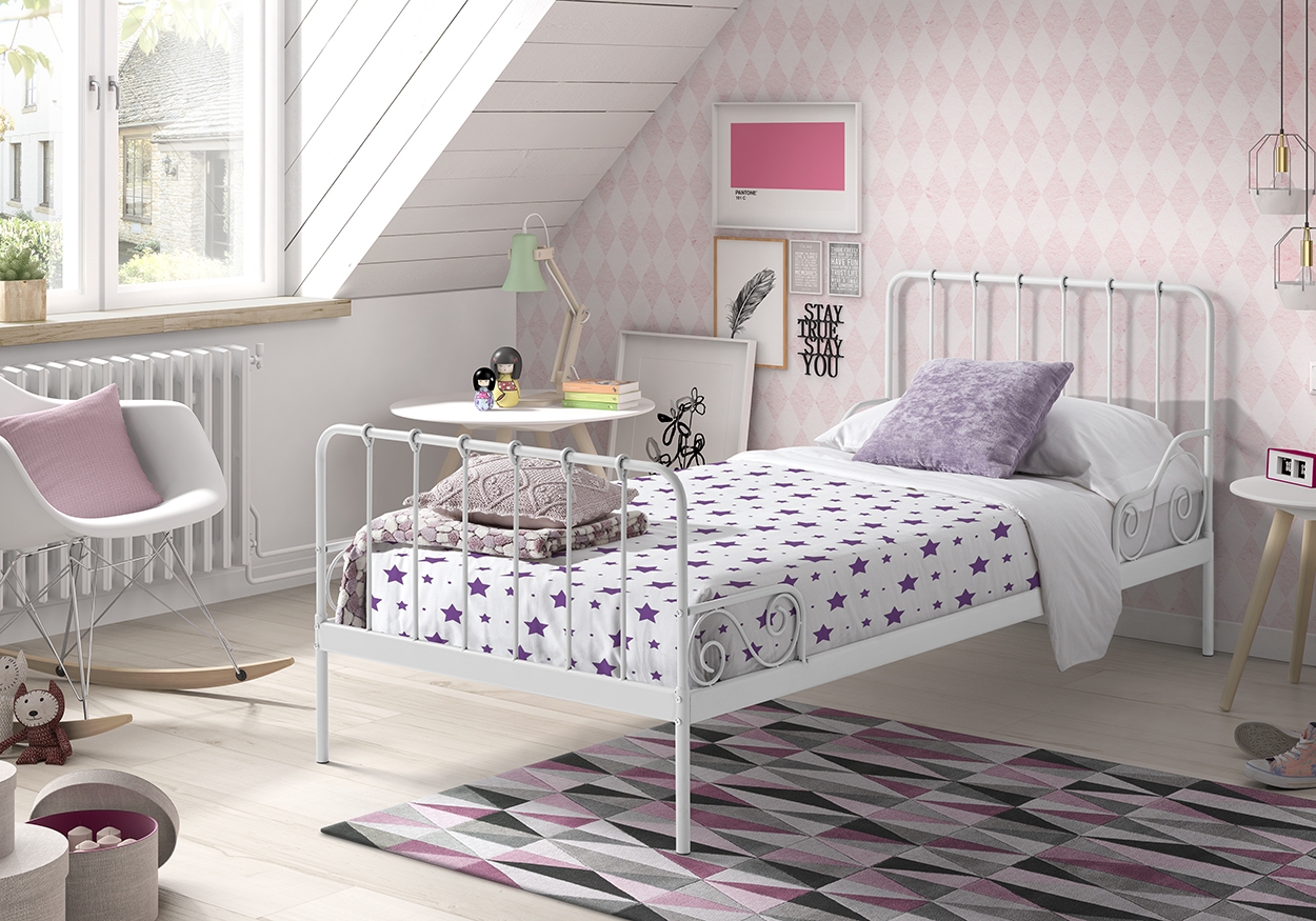 VIPACK Metallbett Alice Liegefläche 90 x 200 cm weiß