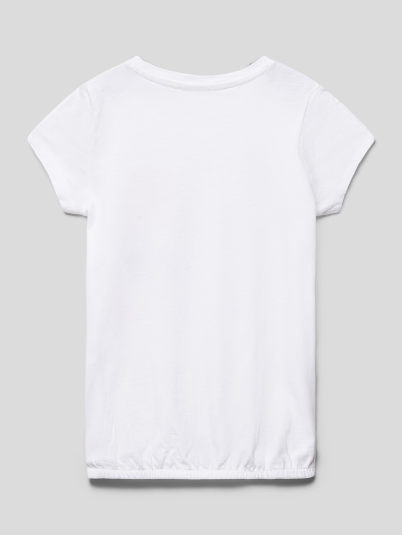 T-Shirt aus Baumwolle mit Motiv-Print in weiß