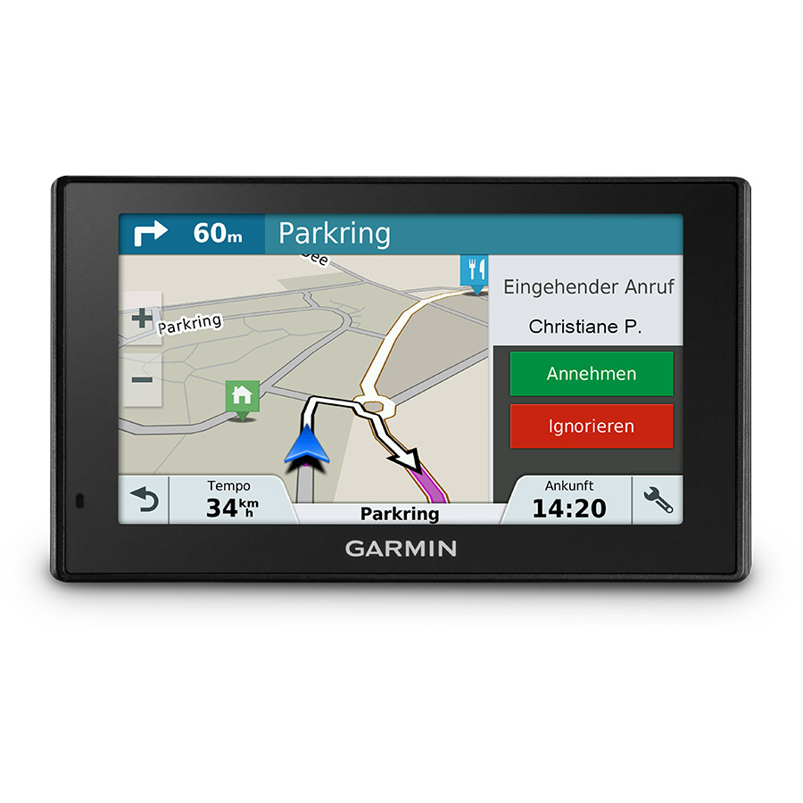 Garmin Drive™ 5 PLUS MT-S EU Navigationsgerät inkl.Live Traffic Infos, TripAdvisor und Foursquare, WLAN Update Funktion, Bluetooth und Kartenupdates für Europa (46 Länder) - ATU