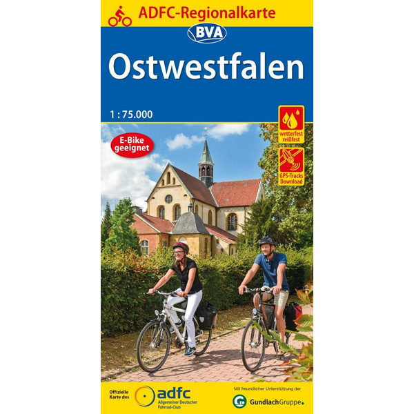 ADFC-REGIONALKARTE OSTWESTFALEN MIT TAGESTOUREN-VORSCHLÄGEN - Fahrradkarte