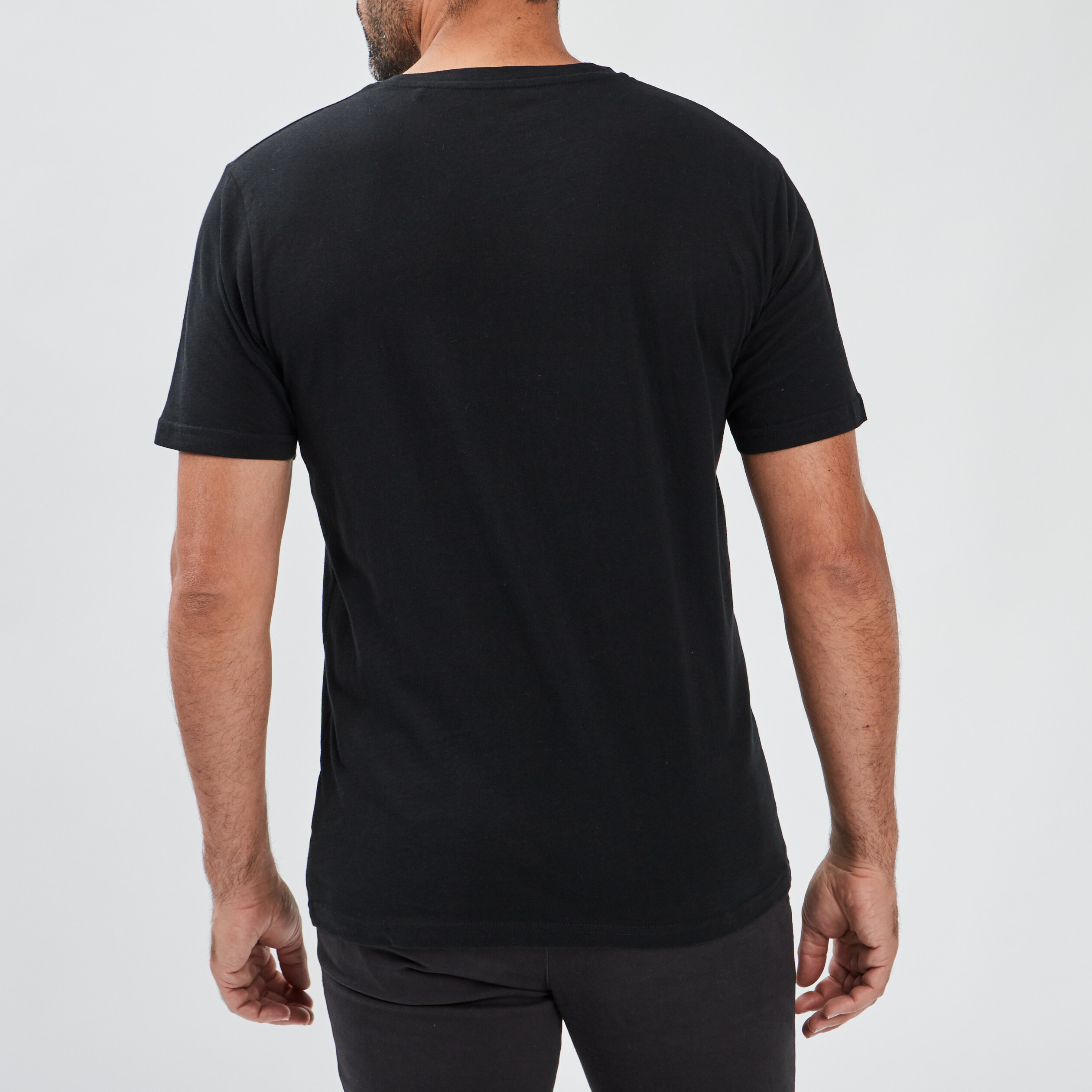 T-shirt manches courtes noir homme | La Halle