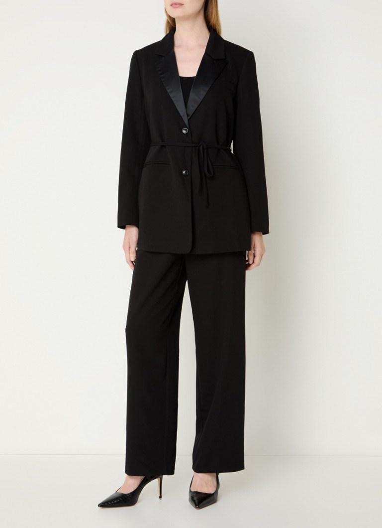 Modström Lykke mid waist wide fit trousers with side pockets