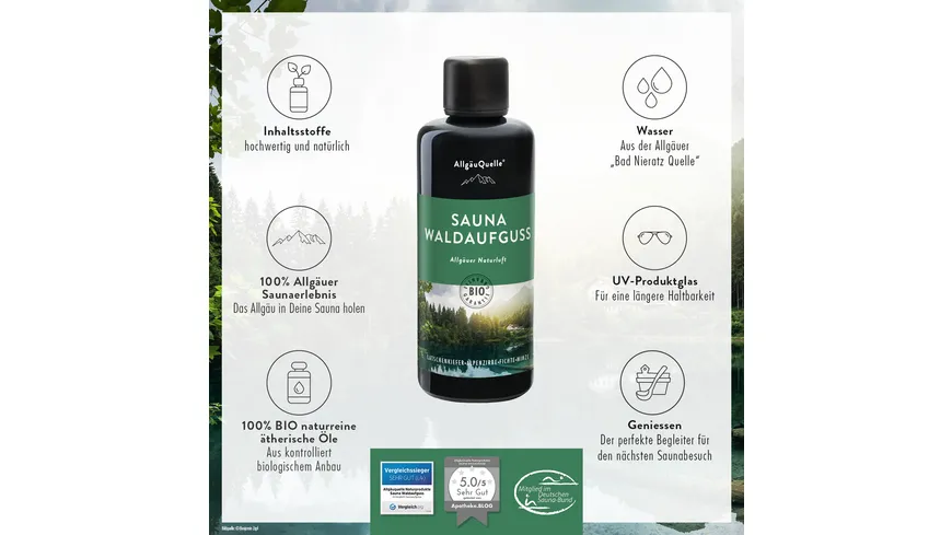 AllgäuQuelle Sauna Waldaufguss Allgäuer Naturluft 100 ml