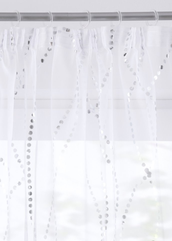 Gardine mit Glanz Druck (1er Pack)