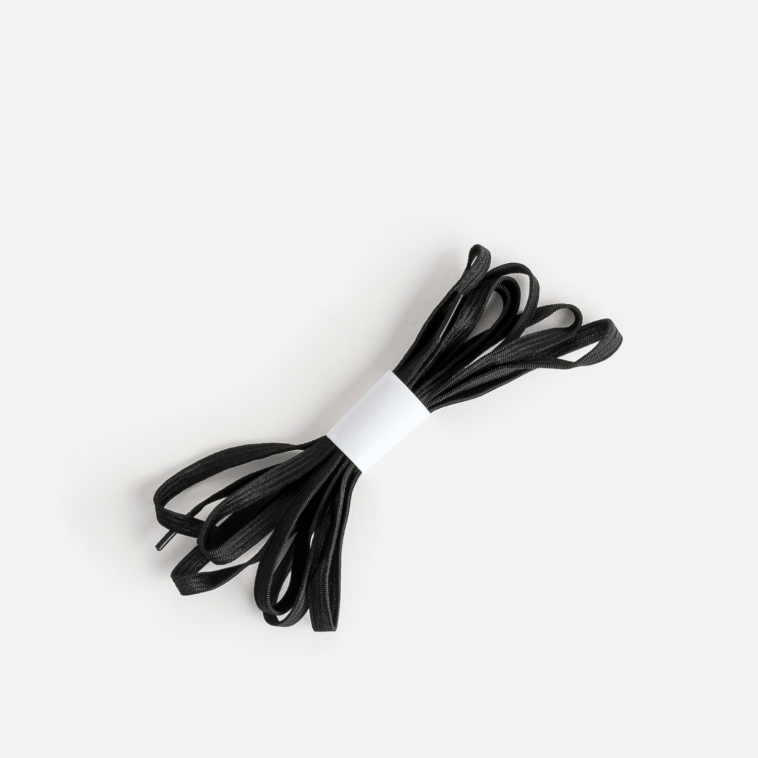 Lacets noirs plats élastiqués