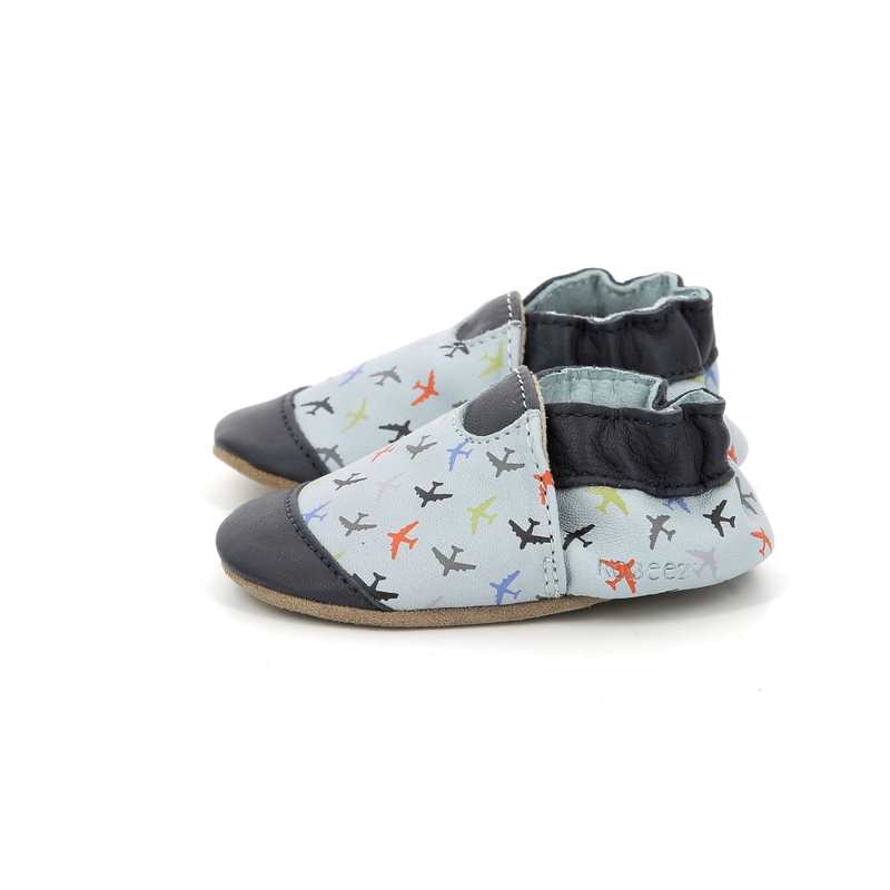 Chaussons cuir tannage vegetal Aeroplane