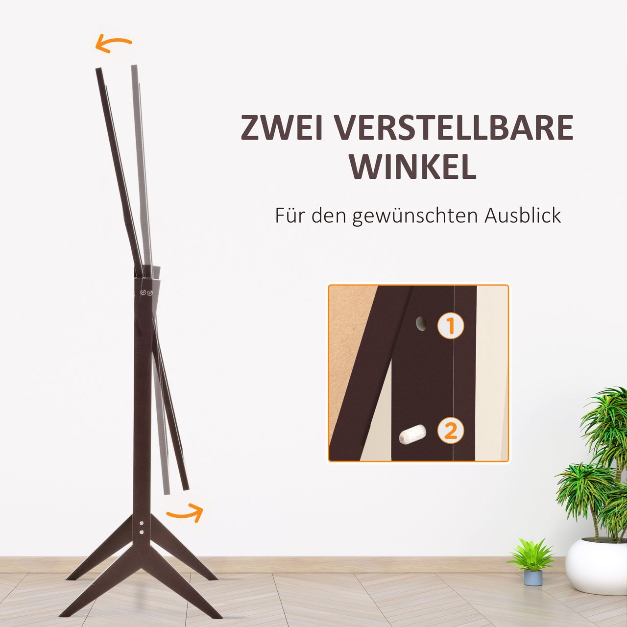 HOMCOM Standspiegel 47 x 46 x 148 cm
