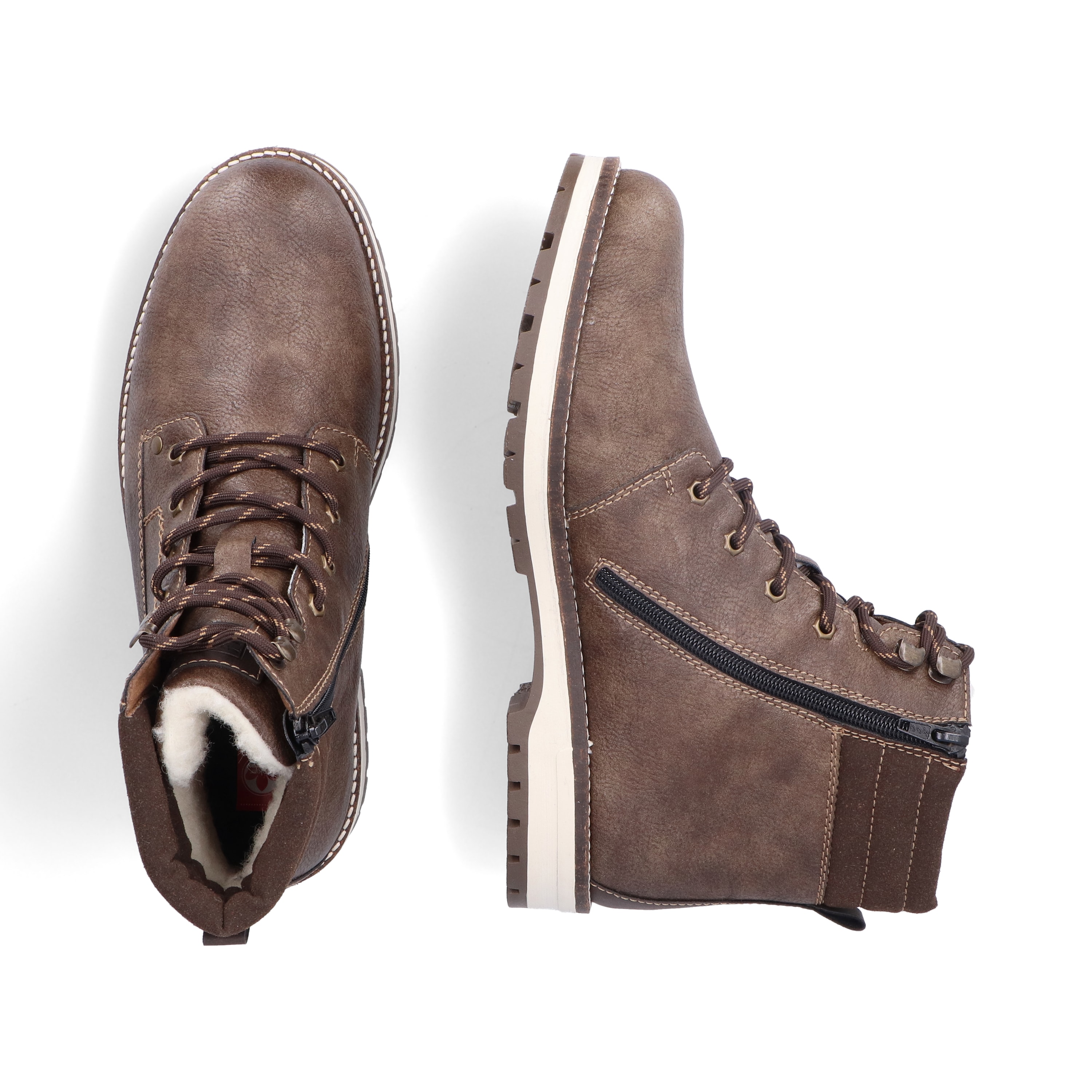 Rieker Herren Schnürstiefel tabakbraun