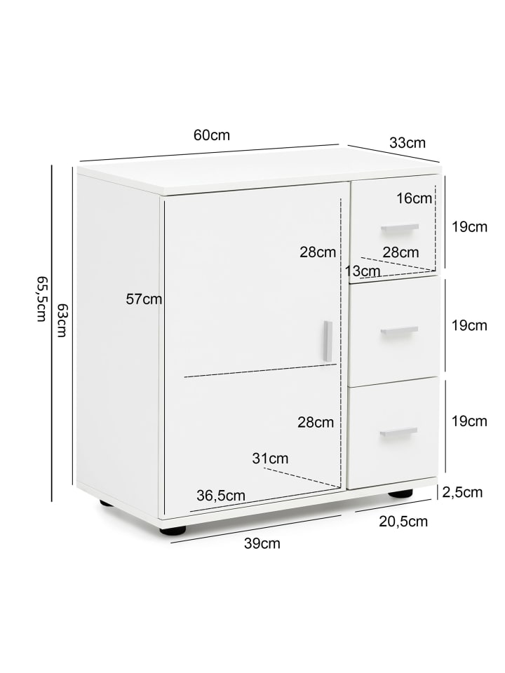 FineBuy Badunterschrank 