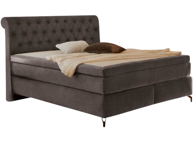 Boxspringbett Scarlett Grau 180 x 200 cm