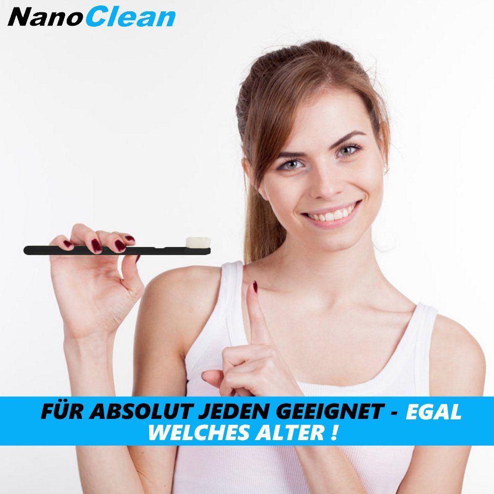 MAVURA Zahnbürste NanoClean Toothbrush ultrafeine Nano Zahnbürste 20.000 Borsten, Ultra Fein Weich empfindliche Zähne Zahnfleischreinigung [2erSet]