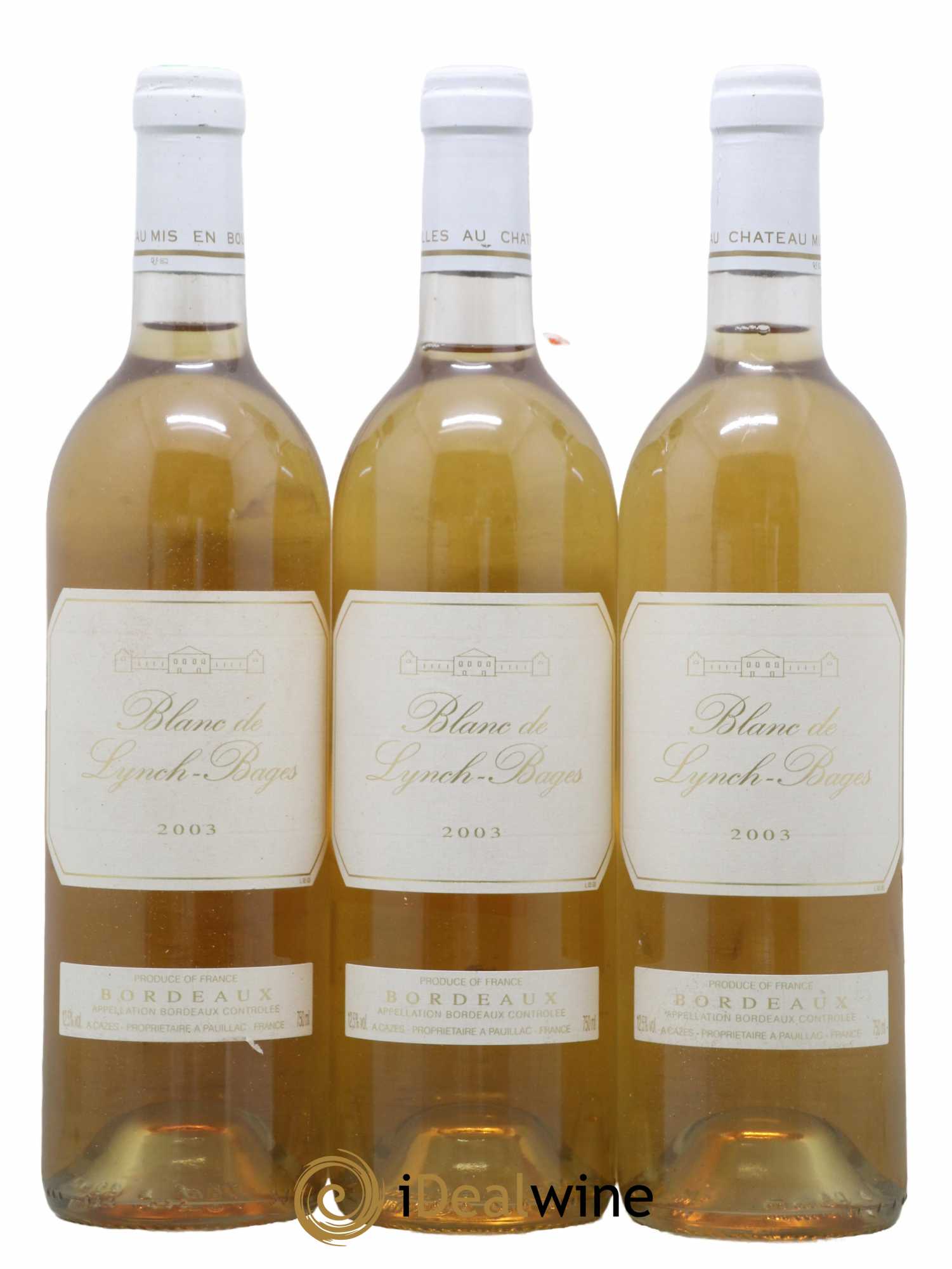 Blanc de Lynch Bages  2003 - Lot de 12 Bouteilles