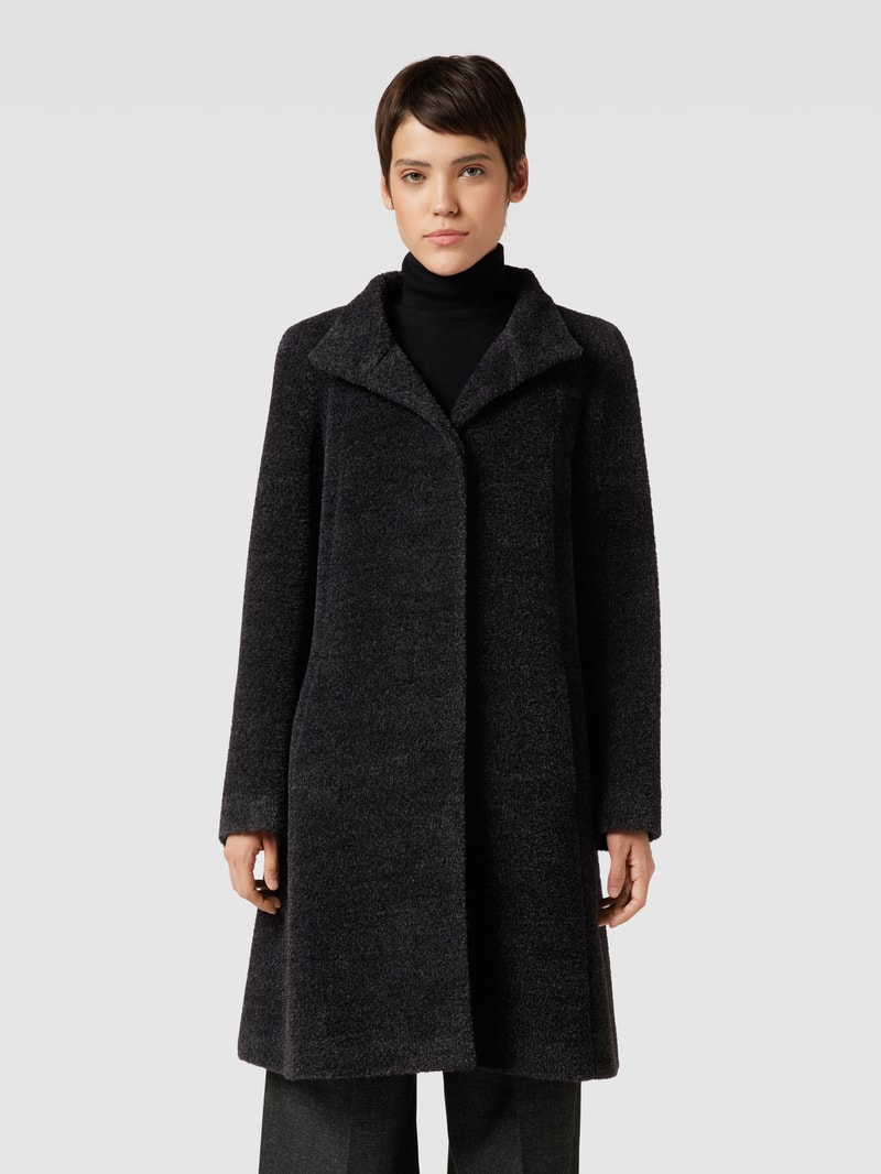 Mantel aus Teddyfell in anthrazit
