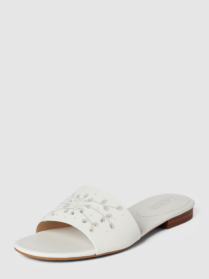Sandalen mit flachem Absatz Modell 'ANDEE' in weiß