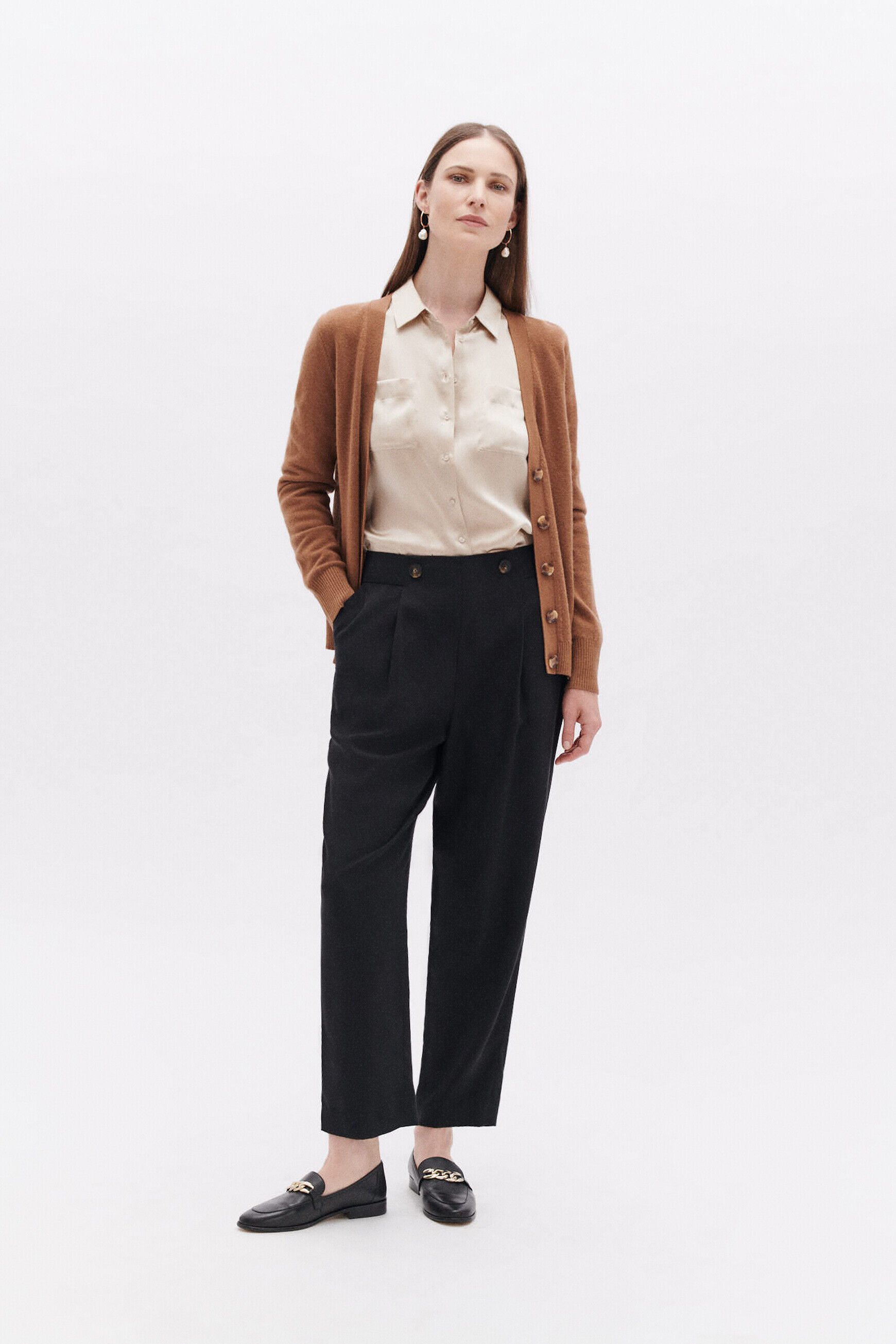 Pantalon powen noir femme