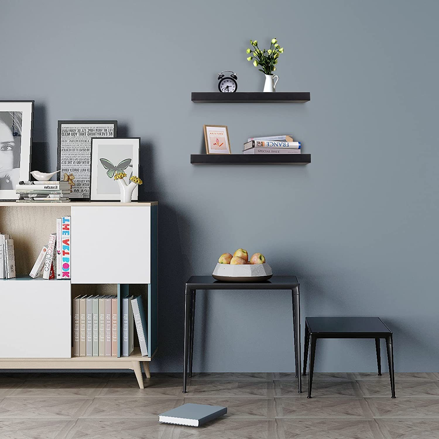 EUGAD Wandregal, 1-tlg., Holz Board Modern in verschiedenen Farben Größen