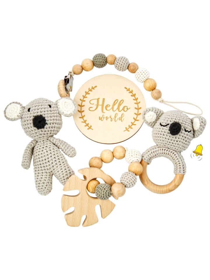 miniHeld Handgestrickter Koala Lako Geschenkbox zur Geburt oder Babyparty 0 Monate günstig kaufen onesize