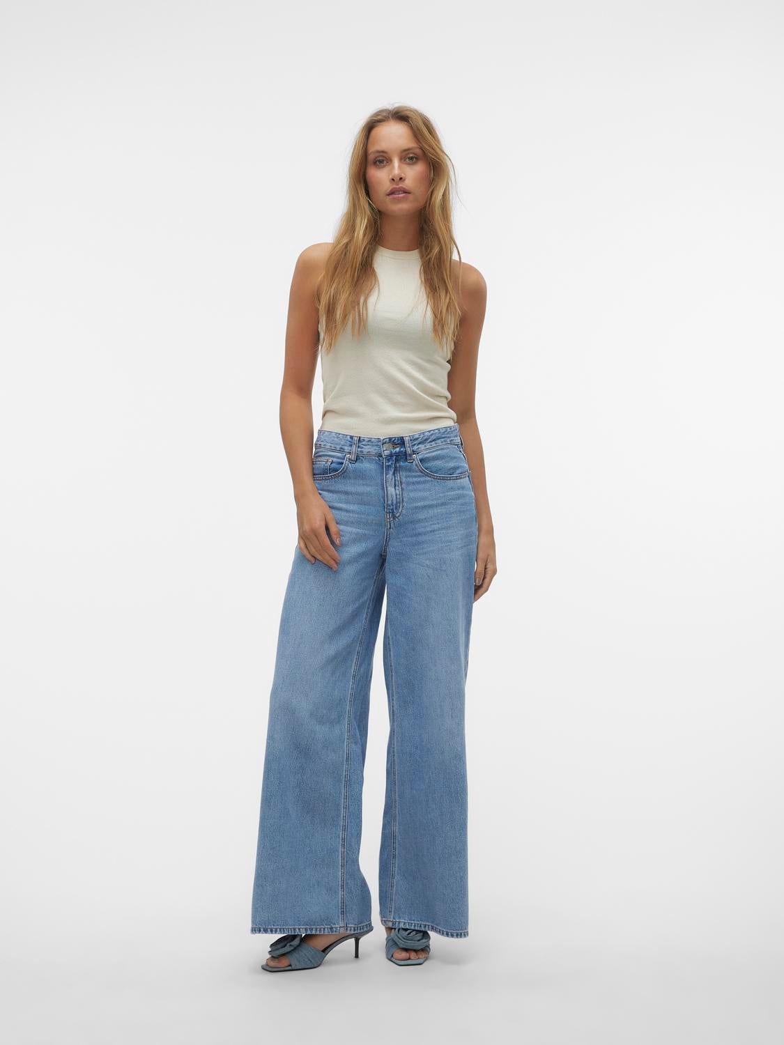 VMANNET Mid Rise Weit geschnitten Jeans
