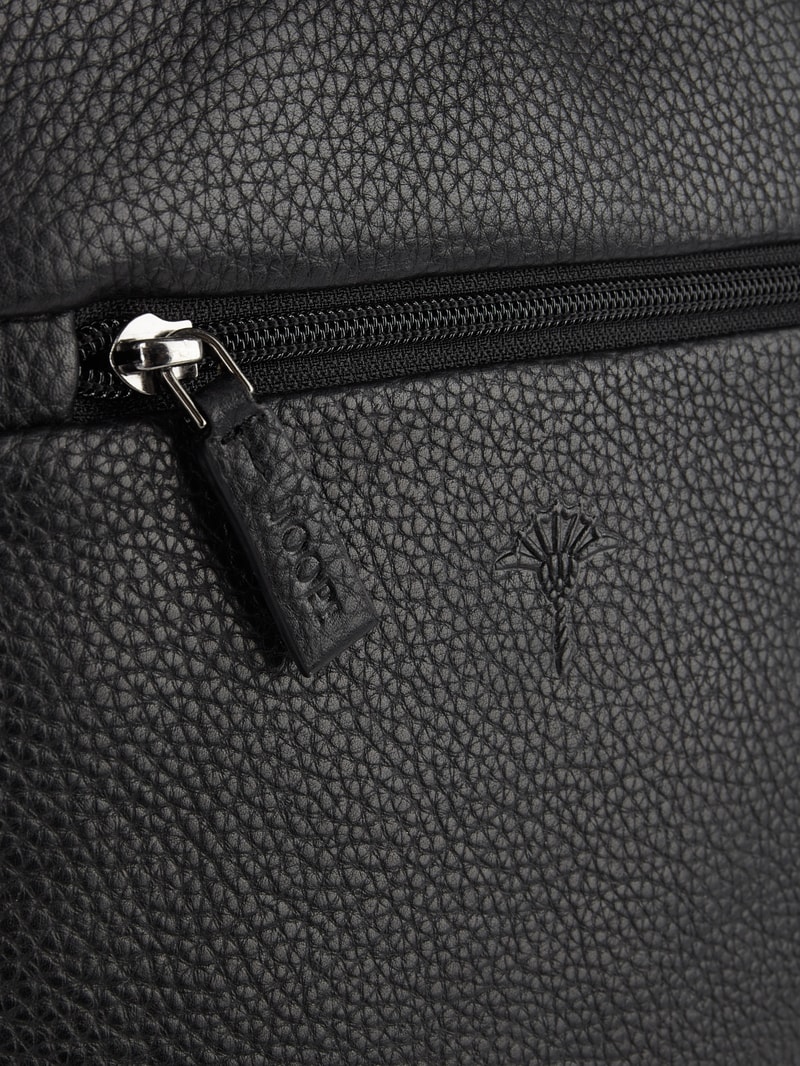 Umhängetasche aus Leder in schwarz