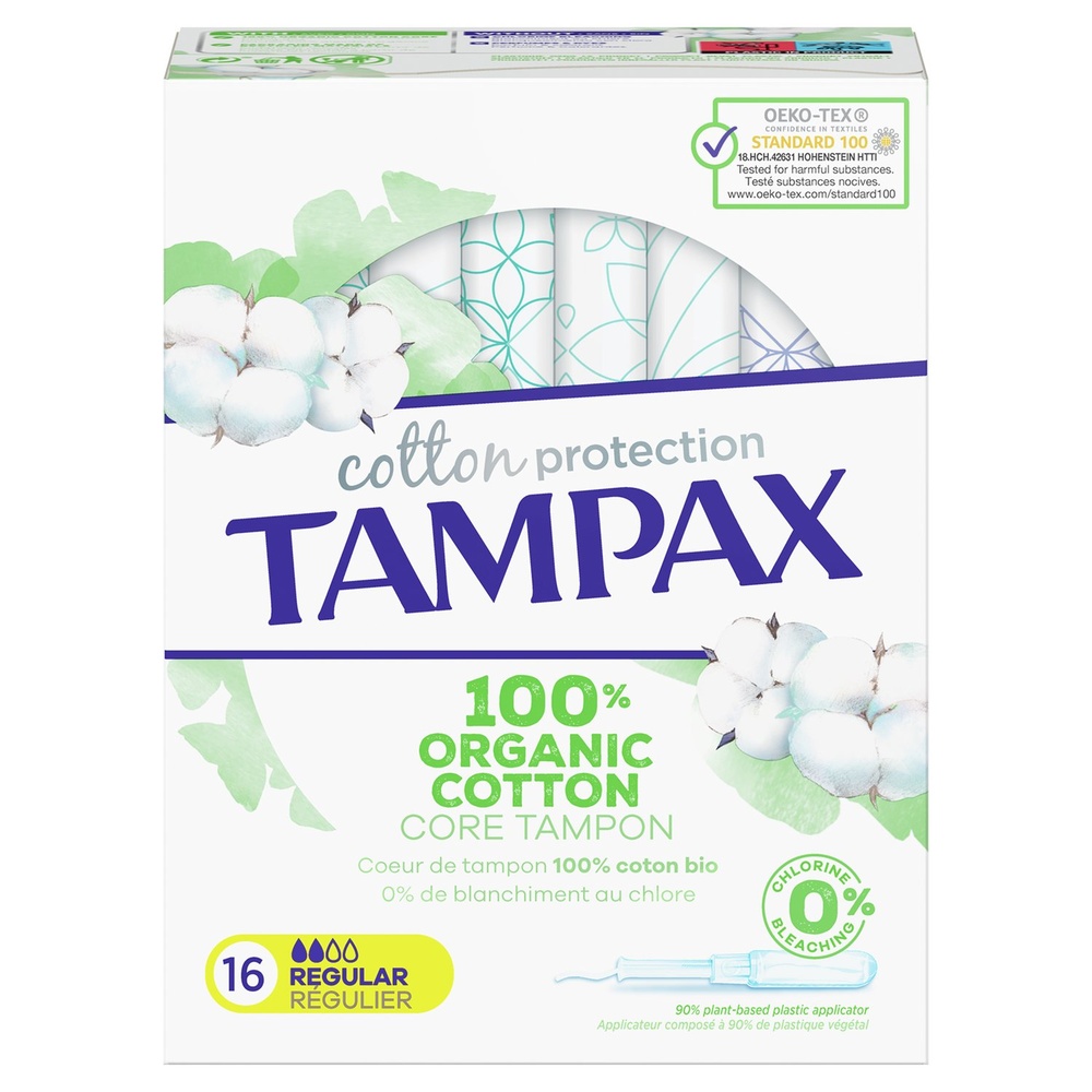 tampax Tampax Cotton Protection Régulier 16 Tampons Tampons