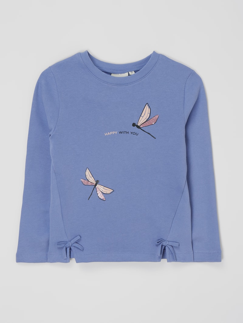 Sweatshirt aus Baumwolle in flieder