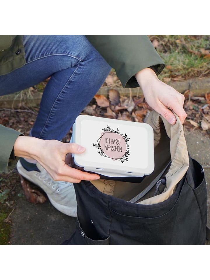 Geda Labels Brotdose Ich hasse Menschen in Schwarz - 18x13x8cm günstig kaufen onesize