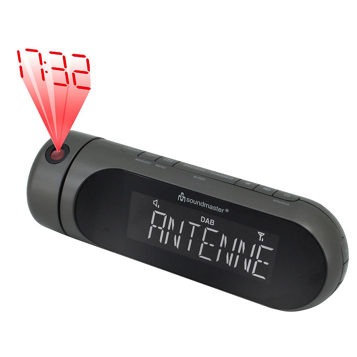 UR6700AN Projektionswecker Radiowecker DAB+ UKW Dualalarm Projektion USB