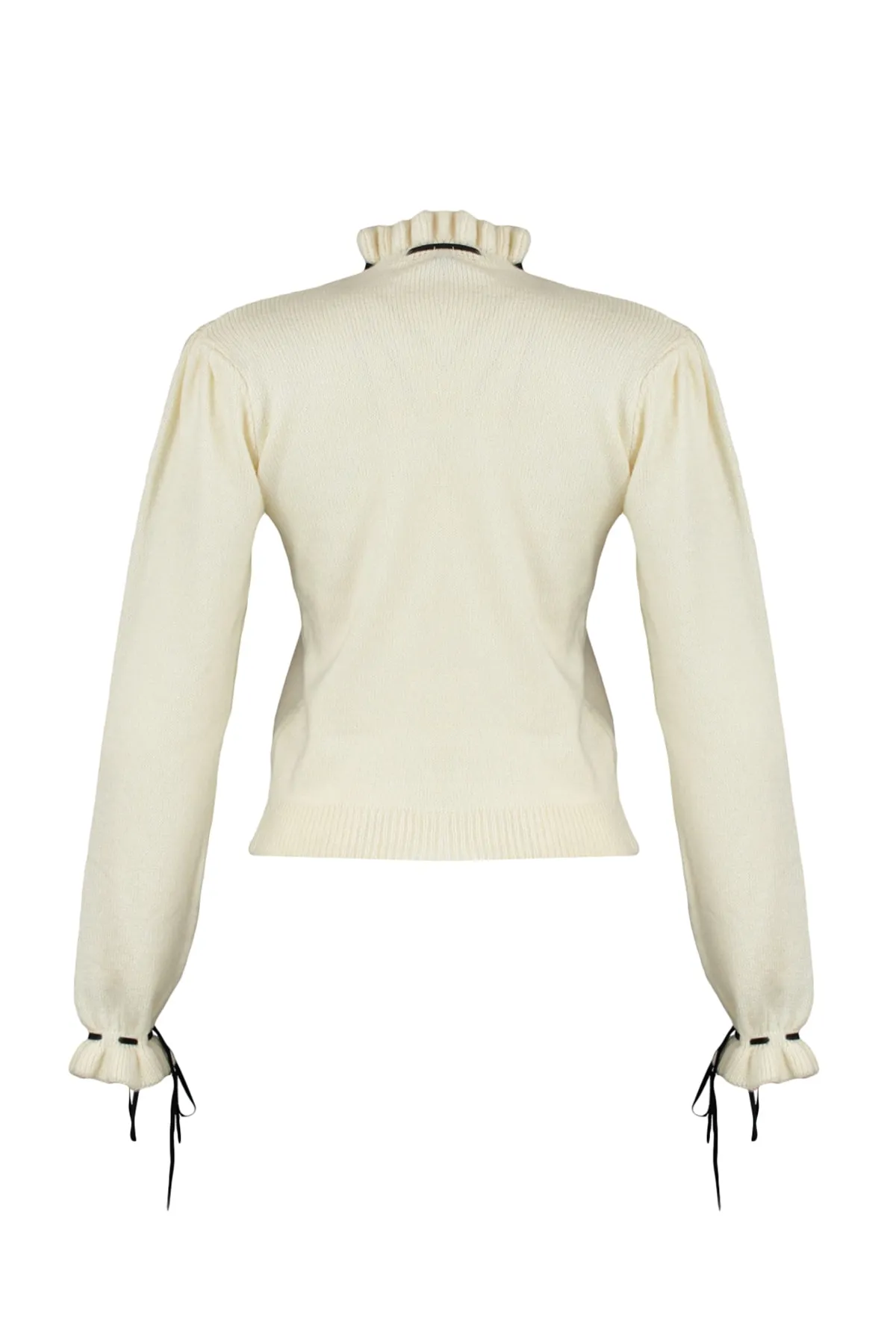 Trendyol Collection  Ecrufarbener, weich strukturierter Strickpullover mit Lochmuster TWOAW21KZ2355