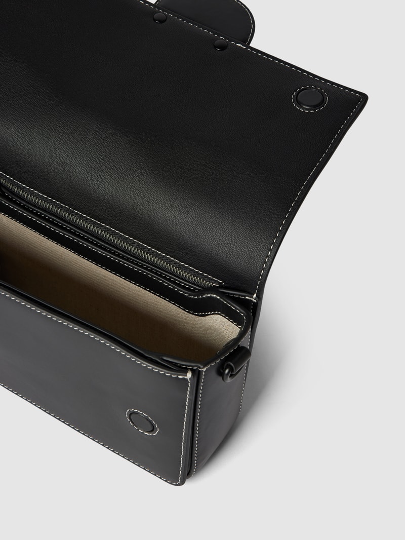 Umhängetasche aus Leder in schwarz