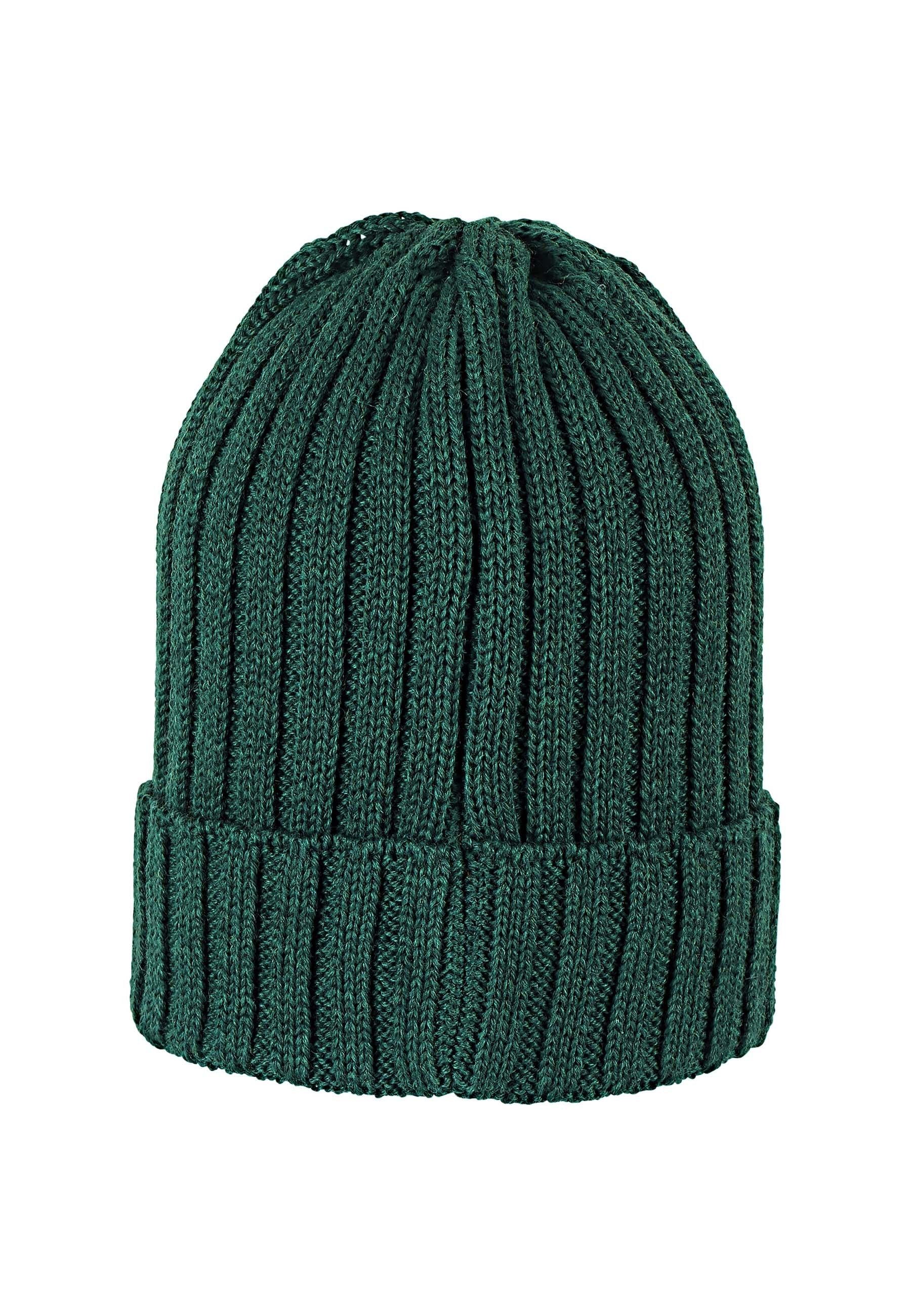 Strickmütze Baby mit Merinowollanteil und Umschlag