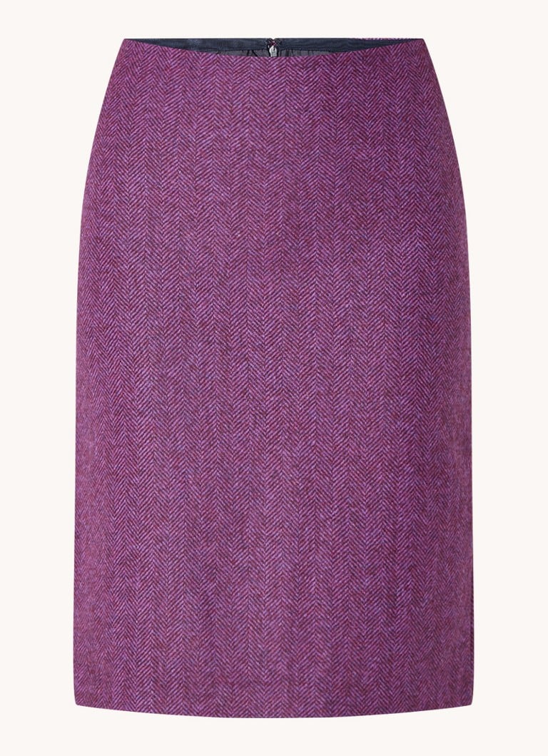 Fustă mini Hobbs Daphne din lână cu imprimeu melanj