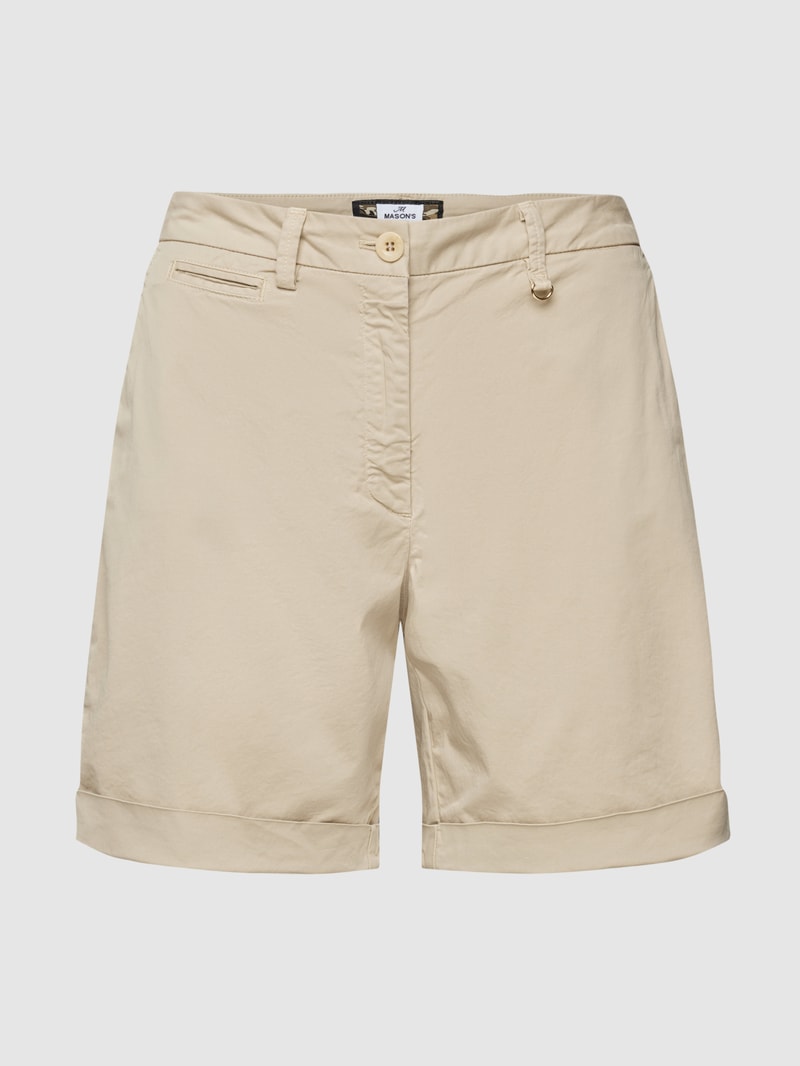 Straight Fit Bermuda mit Anhänger in metallic Modell 'JACQUELINE' in beige