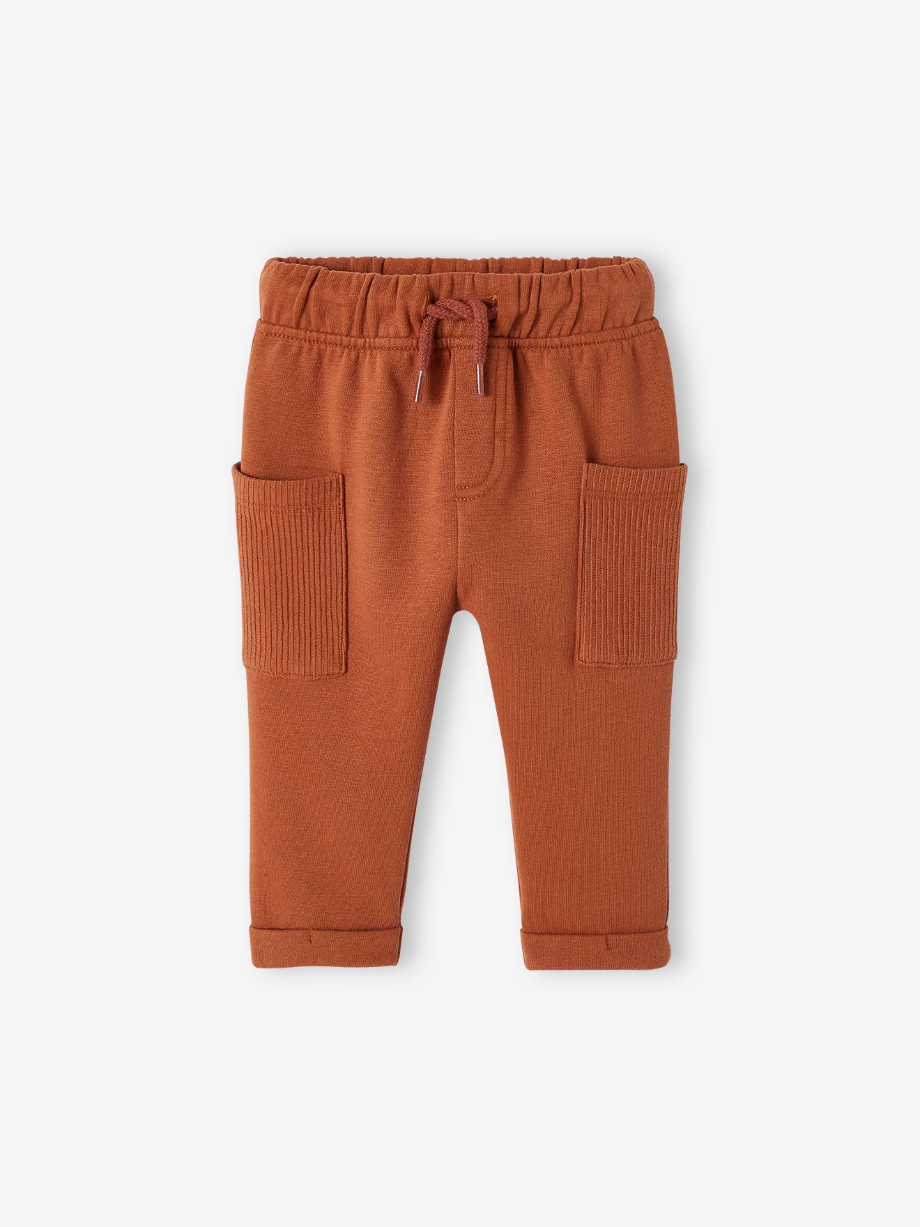 Pantalon bébé en molleton kaki