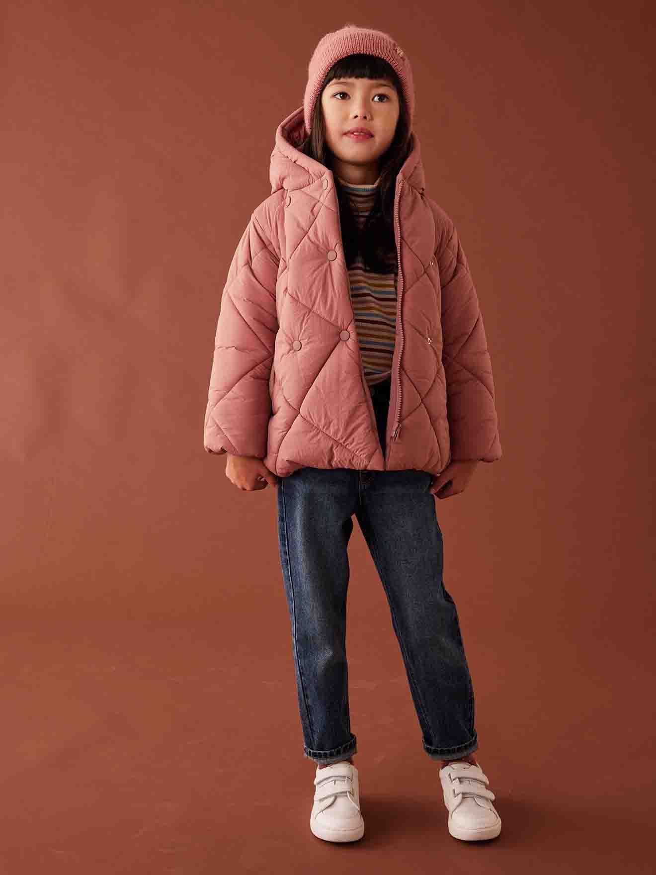 Vertbaudet Mädchen Mom-Fit-Jeans, WATERLESS Hüftweite REGULAR - jeansblau
